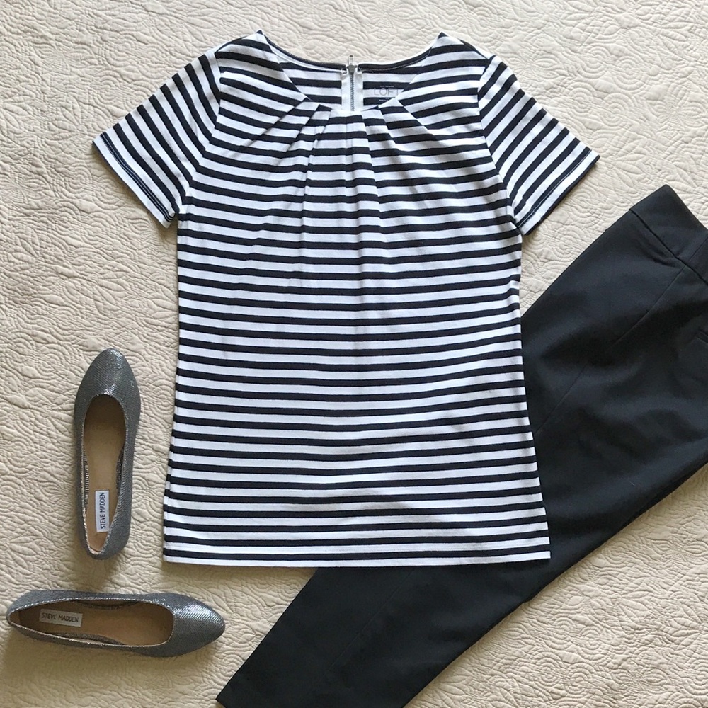 LOFT Striped Blouse